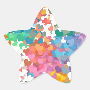Adesivo Estrela Pastel Confetti Hearts