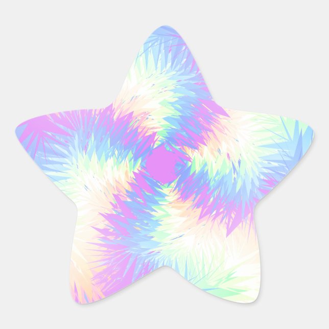 Adesivo Estrela Pastel Rainbow Pompom (Frente)