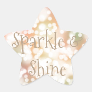Adesivo Estrela Pastel "Sparkle and Shine" pastel sob medida