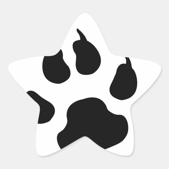 Adesivo Estrela Pata de Cães (Frente)