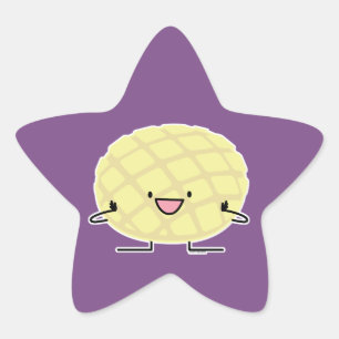 Adesivo Estrela Patisserie doce do pão do concha japonês da