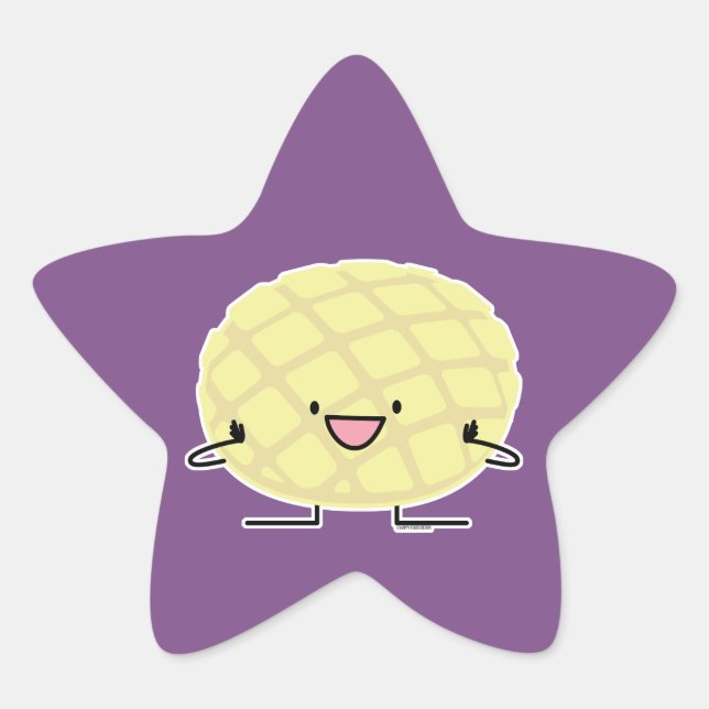 Adesivo Estrela Patisserie doce do pão do concha japonês da (Frente)