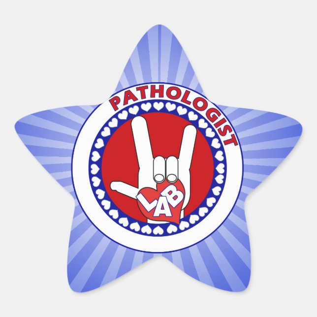 ADESIVO ESTRELA PATOLOGISTA LOGOTIPO ROUND ASL I AMO LAB (Frente)