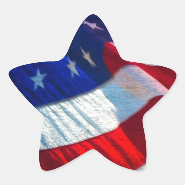 Adesivo Estrela Patriótica American Flag Sticker (Frente)