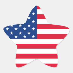 Adesivo Estrela Patriótico Americano Flag Stickers
