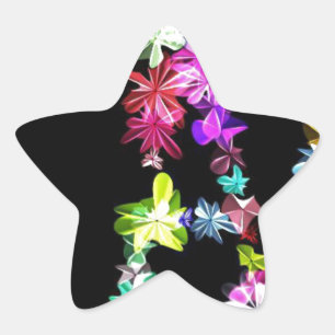 Adesivo Estrela Paz, amor e unidade