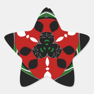 Adesivo Estrela "Peace: with Shield Emblem" Art Impressão