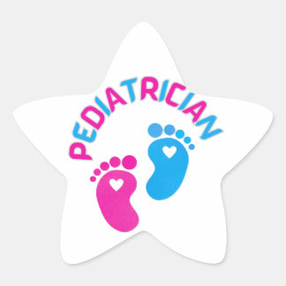 Adesivo Estrela Pediatra, médico pediátrico, médico infantil,