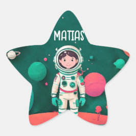 Adesivo Estrela Pegatina para cumpleaños personalizada