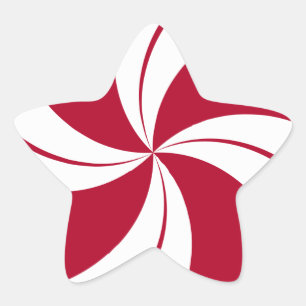 Adesivo Estrela Peppermint Swirl Stripe Candy