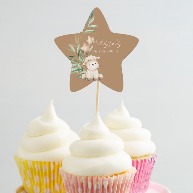 Adesivo Estrela Pequeno Lamb Cupcake verde doce (Criador carregado)