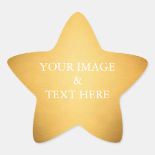Adesivo Estrela Personalizado Adicione Sua Própria Foto & Texto Do
