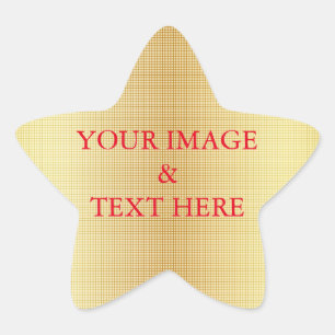 Adesivo Estrela Personalizado Personalizado Sua Própria Fotografia