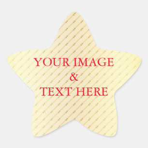 Adesivo Estrela Personalizado Personalizado Sua Própria Fotografia