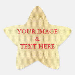 Adesivo Estrela Personalizado Personalizado Sua Própria Fotografia