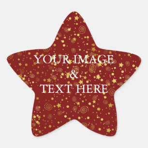 Adesivo Estrela Personalizado Personalizado Sua Própria Fotografia