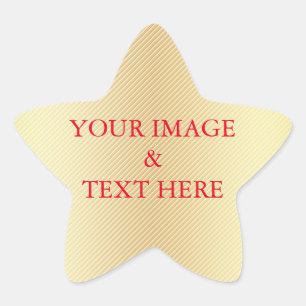 Adesivo Estrela Personalizado Personalizado Sua Própria Fotografia