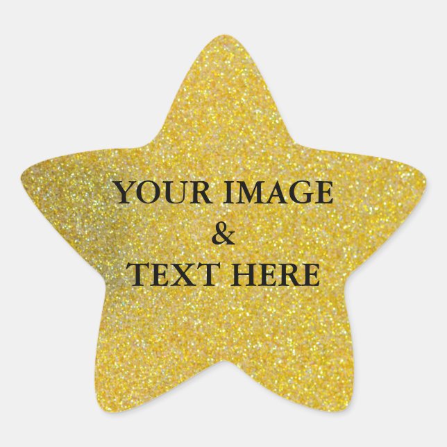 Adesivo Estrela Personalizado Personalize Sua Própria Foto & Texto (Frente)