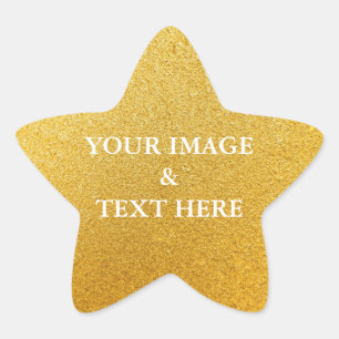 Adesivo Estrela Personalizado Personalize Sua Própria Foto & Texto