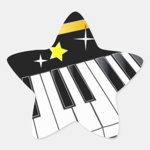 Adesivo Estrela Piano em uma estrela