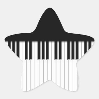 Adesivo Estrela Piano Keys preto & branco