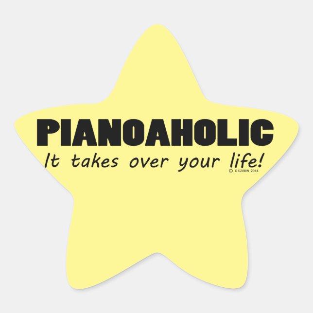 Adesivo Estrela Pianoaholic Life Star Sticker (Frente)