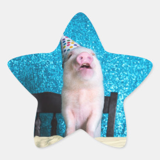 Adesivo Estrela Piggy Birthday Stickers!