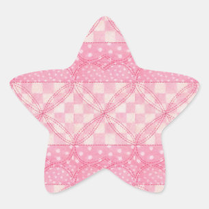 ADESIVO ESTRELA PINK CORAÇÃO QUILT