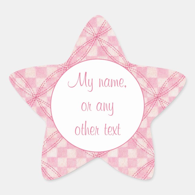 Adesivo Estrela PINK VERIFIQUE QUILT Star Match Stickers (Frente)