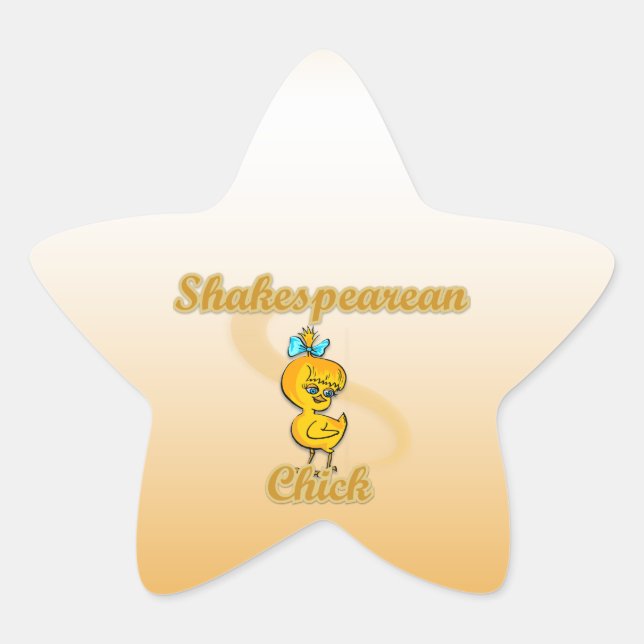 Adesivo Estrela Pintinho Shakespearean (Frente)