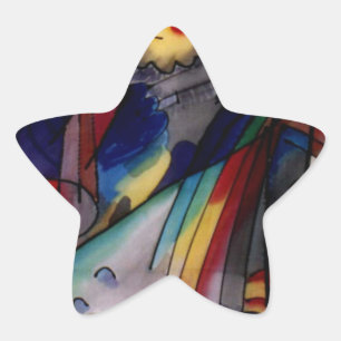 Adesivo Estrela Pintura de Abstrato Kandinsky 1913