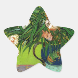 Adesivo Estrela Pintura Vintage de Van Gogh Flores em Flor Vinhas