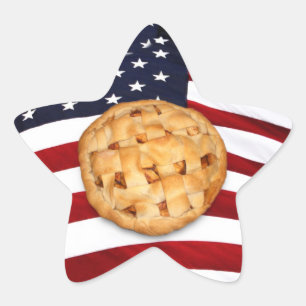 Adesivo Estrela Pizza Americana (Pizza Apple com Bandeira American