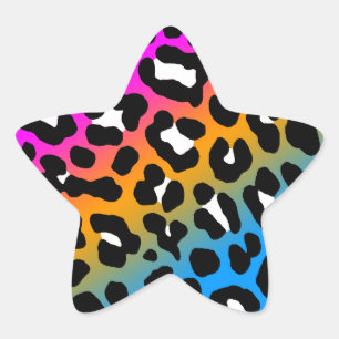 Adesivo Estrela Pontos do leopardo do tigre 80s de Corey