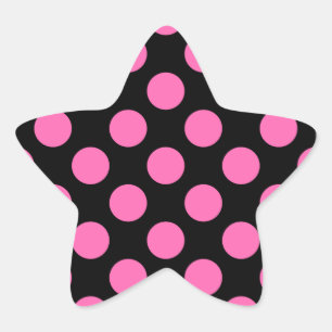 Adesivo Estrela Pontos Pintados Rosa Quente