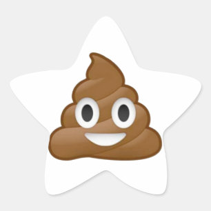 Adesivo Estrela Poop emoji