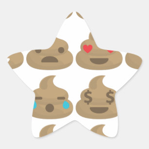 Adesivo Estrela poop emojis