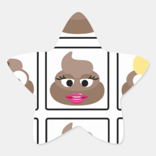 Adesivo Estrela Poop Muitos Rostos