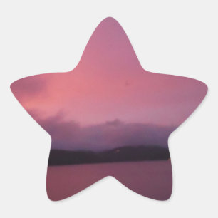 Adesivo Estrela pôr do sol roxo no lago de Arrohead