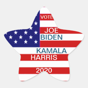 Adesivo Estrela Por favor, Vote Joe Biden, Kamala Harris Flag Amer