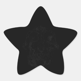 Adesivo Estrela Presente do antropólogo do crânio Neandertal