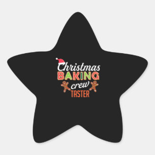 Adesivo Estrela Presente no Assar de Natal da Tripulação Baking Ta