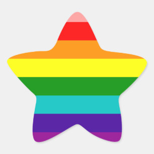 Adesivo Estrela Primeiro indicador Orgulho gay do arco-íris