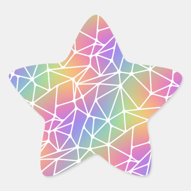 Adesivo Estrela prisma sinapse net - teia arco-íris : (Frente)