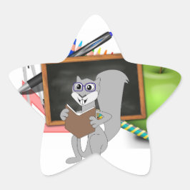 Adesivo Estrela Professora do Coruja Smart School Squirrel Classe