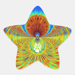 Adesivo Estrela Projetista Gráfico de Incêndio Espantoso