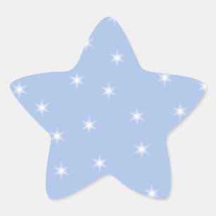 Adesivo Estrela Projeto das estrelas brancas e azuis
