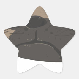 Adesivo Estrela Pug e café