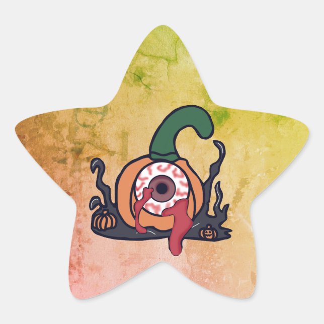 Adesivo Estrela Pumpkin de Spooky (Frente)