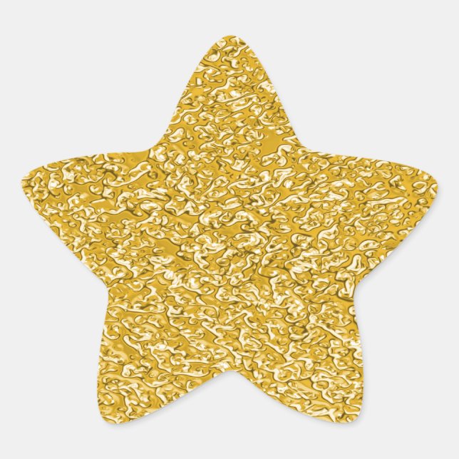 Adesivo Estrela PURE DOURADO Splatter Patterno + texto/foto (Frente)